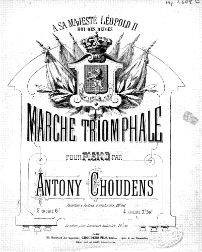 Choudens - Marche triomphale - For Piano solo - Score