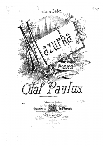 Paulus - Mazurka - Score