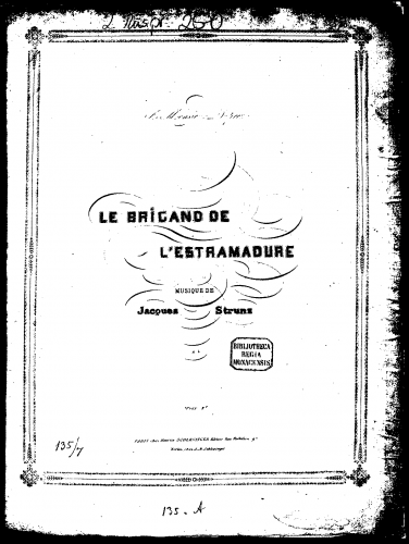 Strunz - Le Brigand de l'Estramadure - Score