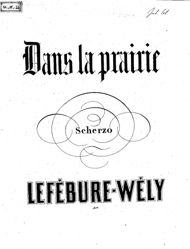 Lefébure-Wély - Dans la prairie - Score