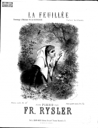 Rysler - La feuilleé - Score