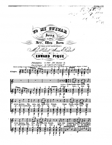 Pique - To My Guitar - Score