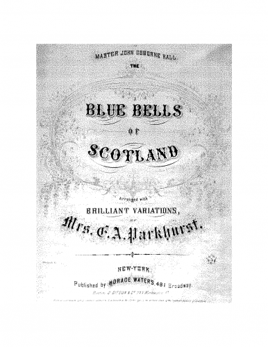 Parkhurst - Blue Bells of Scotland arranged with Brilliant Variations - Score