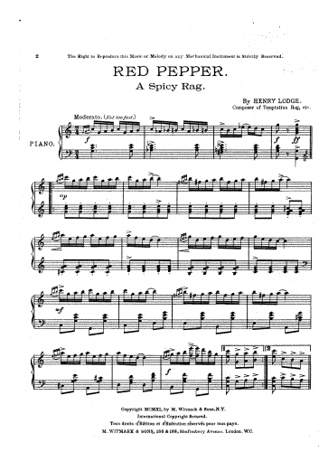 Lodge - Red Pepper Rag - Score