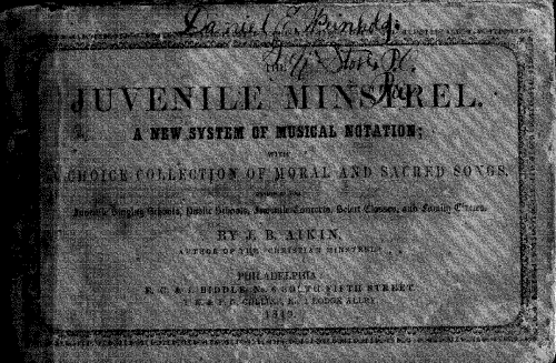 Aikin - The Juvenile Minstrel - Score