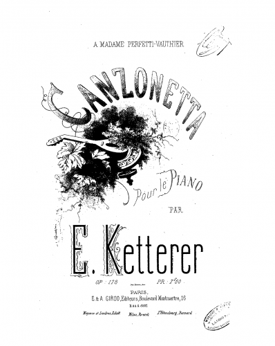 Ketterer - Canzonetta - Score