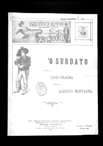 Montagna - 'O surdato - complete score