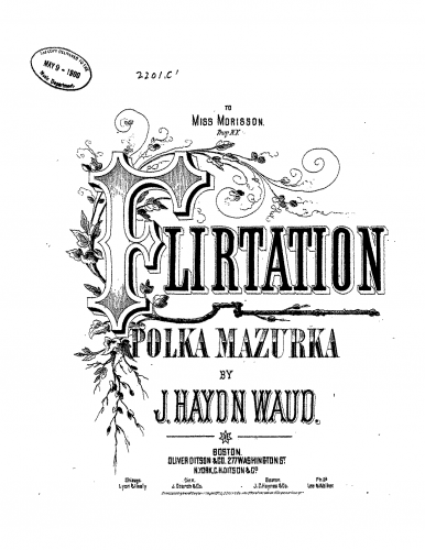 Waud - Flirtation - Piano Score - Score