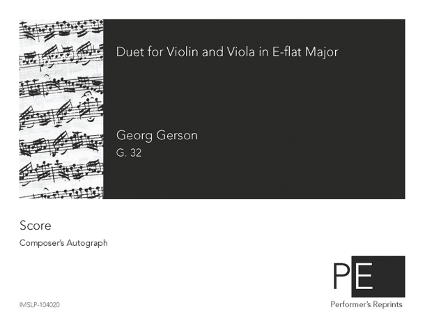 Gerson - Duet for Violin and Viola in Eb Major, G. 32