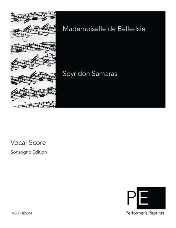 Samaras - Mademoiselle de Belle-Isle - Vocal Score