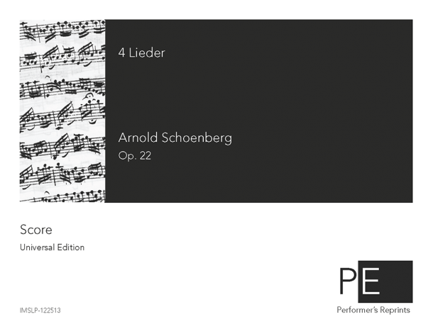 Schoenberg - 4 Lieder, Op. 22 - Condensed Score