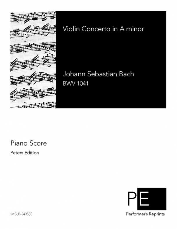 Bach - Violin Concerto in A minor - For Violin and Piano (Hermann)