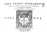 Lusitano - Liber Primus Epigramatum