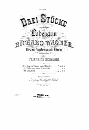 Wagner - Lohengrin - Prelude (Act III) For 2 Pianos 8 Hands (Hermann ...