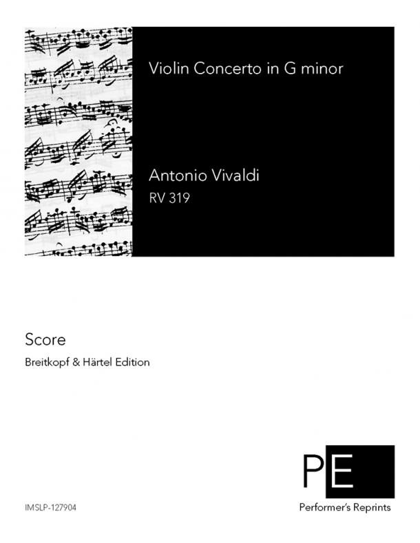 Vivaldi - Violin Concerto in minor, 319 - Sheet Music